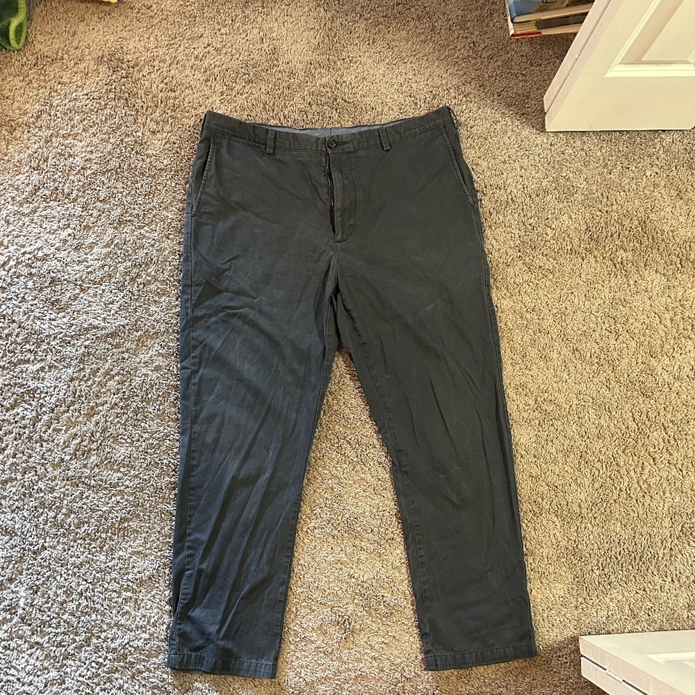 Mens Johnston & Murphy 40x32L Navy Chino Pants